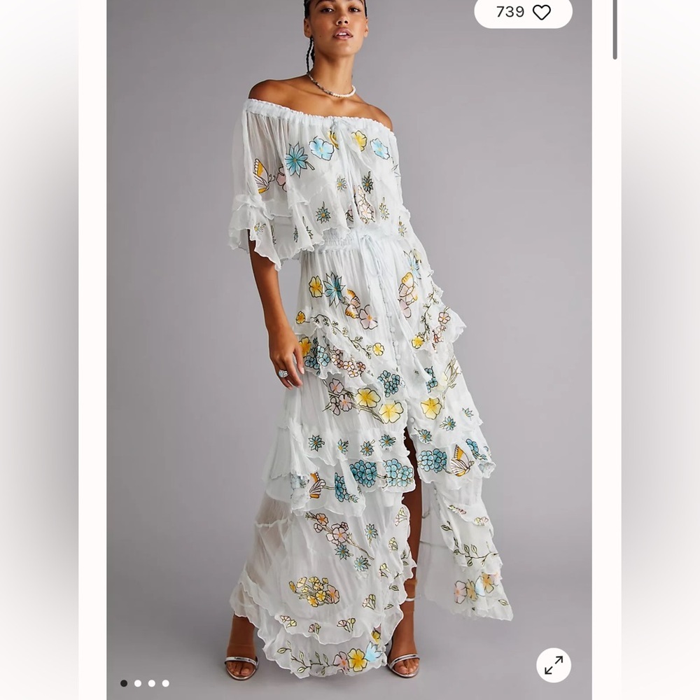 Sweet Pea Tambourine Maxi Dress in Viscose-chiffon